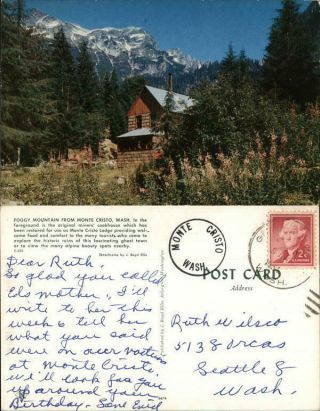 Froggy Mountain From Monte Cristo Snohomish County Washington Chrome Postcard