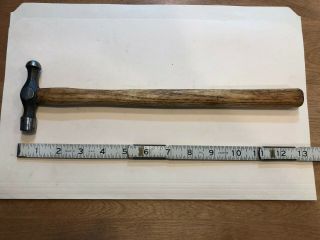 Vintage 4 Oz.  Ball Peen Hammer W/elongated Head For Cabinet Or Metal Work