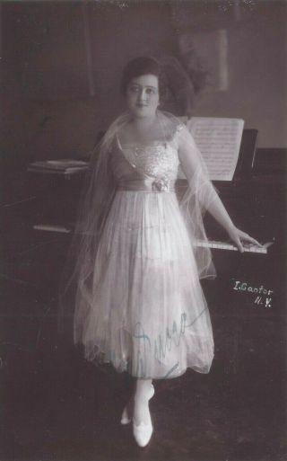 1919 Cantor Photo Mana Zucca Actress Singer Pianist Composer Autographed?