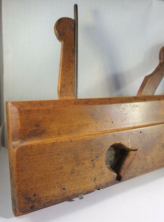 Antique 18th - Early 19th C Wooden Molding Dado Plane Flat Chamfers