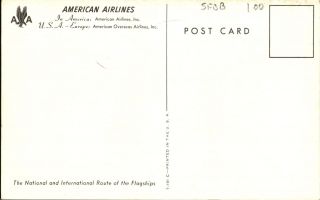 American Airlines advertising postcard stewardess 1950s fashion 2