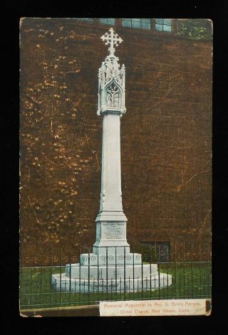 1912 Memorial Monument To Rev.  G.  Brinly Morgan Christ Church Haven Ct Pc