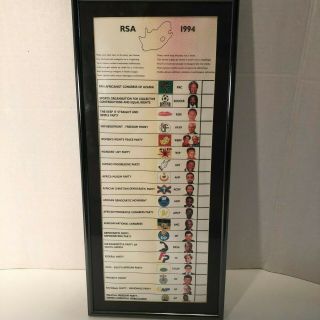 1994 South Africa National Ballot - Nelson Mandela,  His First Election Framed