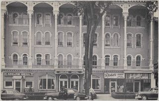 C1950s Adelphi Hotel 365 Broadway Saratoga Springs York Ny Postcard View