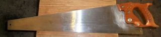 Vintage Atkins Silver Steel The Three Hundred Hand Saw 26 " Blade Length