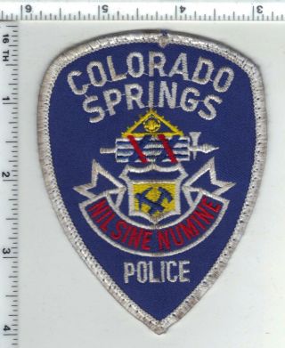 Colorado Springs Police - Uniform Take - Off Shoulder Patch From The 1980 