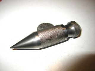 Antique Unknown Maker Nickle Plated Steel Plumb Bob 6 Oz.  Good Cond.