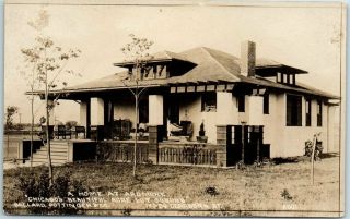 1910s Chicago,  Illinois Rppc Real Photo Postcard Ardmore Suburb - House View
