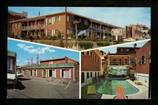 Texas Tx Postcard El Paso,  Royal Lodge Motel Hotel Pool View Chrome