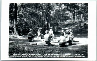 Auburn,  Wisconsin Rppc Photo Postcard Camp Chippewa Bay Girl Scouts Gsa 1964