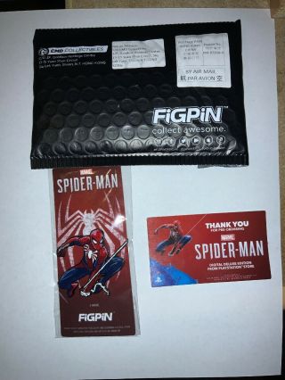 Marvel Comics Figpin Spider - Man 119 Playstation Ps4 Gamer Verse