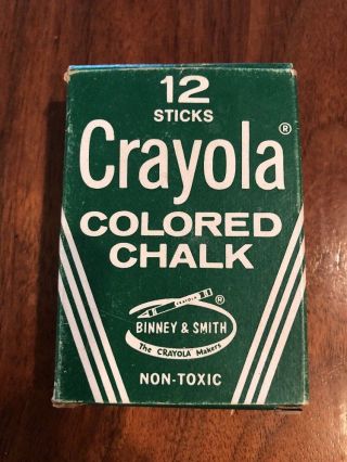 Vintage Crayola Colored Chalk Binney & Smith Made In The Usa 12 Sticks