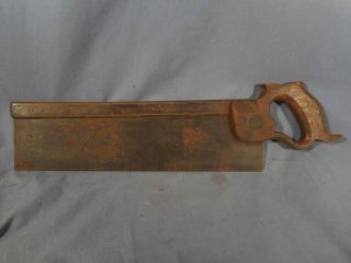 Very Rare Vintage W.  B.  Sears & Co Saws Hand Back Miter,  Antique Estate Find