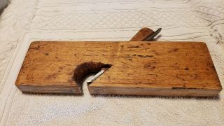 Antique Wooden Rabbet Plane,  Handmade,  Probably Late 1800 