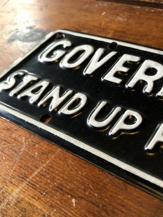 Vintage Alabama Governor’s Staff Stand Up Plate (Black/White) 2