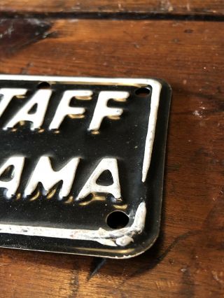 Vintage Alabama Governor’s Staff Stand Up Plate (Black/White) 3