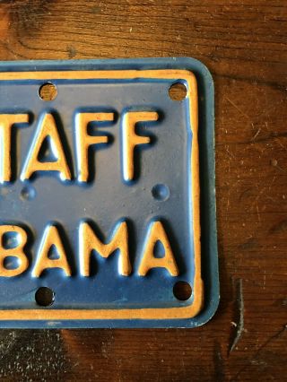 Vintage Alabama Governor’s Staff Stand Up Plate (Blue/Yellow) 3