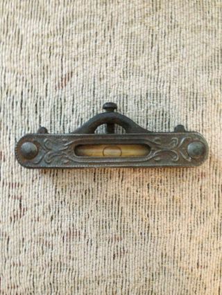 Antique Primitive Cast Iron Small Level 3 1/4 " Unmarked Maker