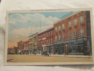 1931 Postcard Lower Queen Street Charlottetown P.  E.  I.  B 1130