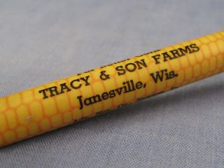 TRACY ' S FARM HYBRID FIGURAL CORN AMERICAN JANESVILLE ADVERTISING VINTAGE PENCIL 4