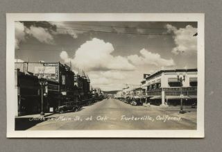 Vintage Hammond Rppc Main St Porterville Ca Signs Old Cars Real Photo Postcard