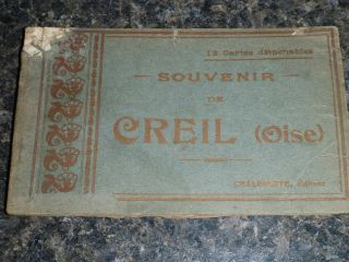 Creil (oise) France Souvenir Flip Postcard Booklet - Pre Wwi 12 Cards