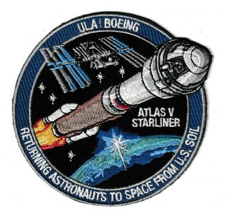 Atlas V Boeing Cst - 100 Starliner Crew Capsule Ula Nasa Space Launch Patch