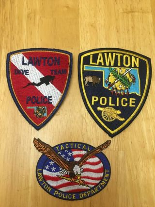 Lawton Oklahoma Police Patch Set Patch Police Sheriff