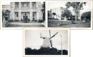 1915 San Francisco Calif Golden Gate Park Dutch Windmill & Deyoung Museum Photos