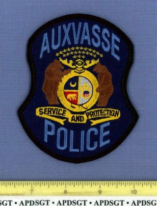 Auxvasse Missouri Sheriff Police Patch State Seal Bear Hourglass Shape