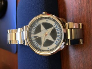 United States US MARSHAL Silver Badge Insignia Men’s WRISTWATCH 5