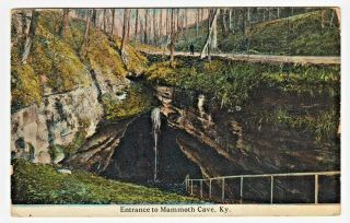 C1920 Entrance To Mammoth Cave Kentucky Vintage Postcard