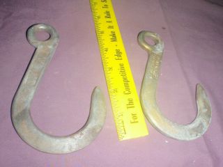2 Antique M.  Klein & Sons Metal J Hook 5 " Cat.  258/usa/anchor Hooks?