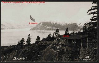 Photo Postcard,  Rppc,  Norris Glacier,  Cabin,  Takuakhl,  Alaska,  Winter & Pond,  Juneau