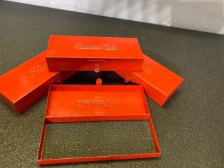 Vintage Snap On Red Metal Tool Storage Cases,  4 Available,  Kra223a,  Xlnt Cond