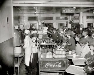 1933 Soda Fountain Cafe Diner Washington D.  C.  Photo Coca - Cola No Sign Americana