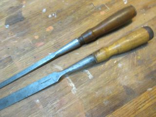 Two Buck Brothers Socket Firmer Chisels 3/8 " And 3/4 "