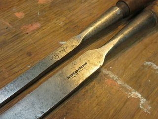 Two Buck Brothers Socket Firmer Chisels 3/8 