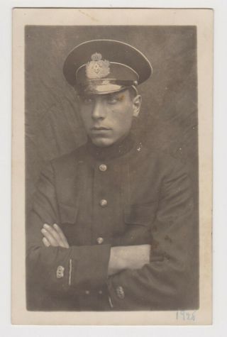 Young Man Fleet Marine Officer In Uniform Portrait Vintage Orig Photo (50238)