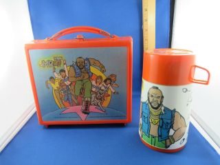 Vintage 1984 Mr.  T.  Collectible Plastic Lunch Box & Thermos