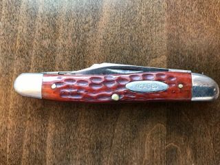 Vintage Case Xx 63087 Red Bone Stockman Rare Old Folding Knives 1965 - 69