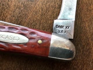 Vintage Case XX 63087 Red Bone Stockman Rare Old Folding Knives 1965 - 69 7