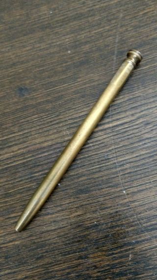 Vintage Brass Propelling Pencil Pat Applied For Made In Usa