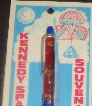 RARE NOS Kennedy Space Center Nasa Tours Floating Souvenir Pen 2