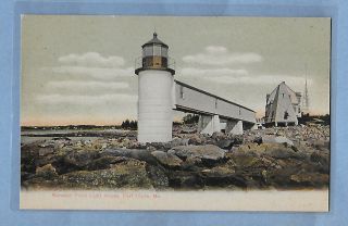 Vintage Maine Postcard Light House Port Clyde Me Color Un - Posted Listing Others