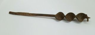 Antique Drill Bit,  Old Barn Find,  17.  5 " Long,  1 3/4 " Wide