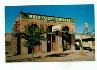 Az Tombstone Arizona Vintage Post Card Bird Cage Theatre