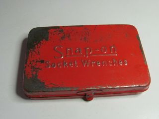 Vintage Snap On Tools Socket Wrenches Metal Case Container