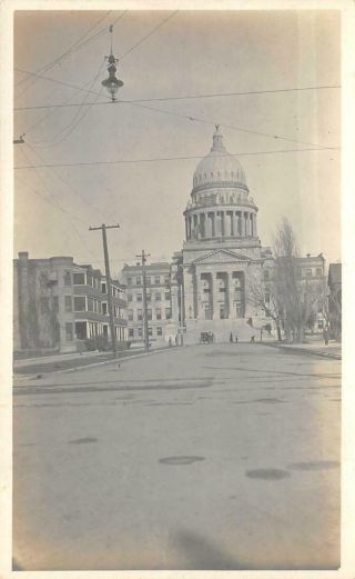 Rppc Boise City,  Idaho Court House Capitol Building 1913 Vintage Postcard