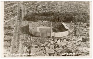 Soccer Stadium Peru Lima Aereal View Old Real Photo Sports